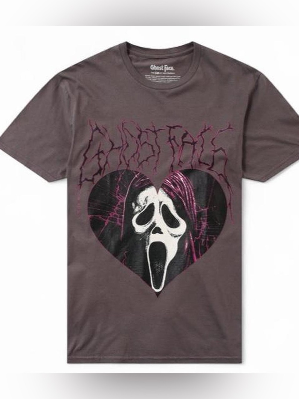 Ghost Face Heart Electric Girls T-Shirt Size L BNWT